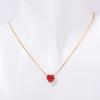 Stainless Steel Zodiac Birthstone Heart Pendant Necklace