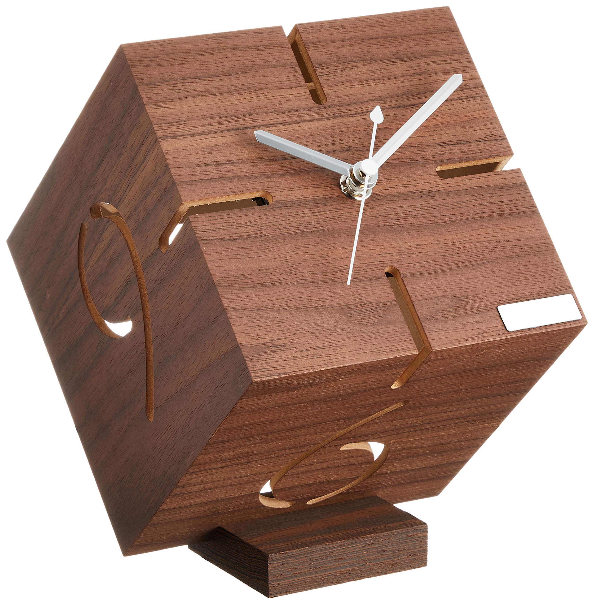 Yamato Kogyo Table Clock Puzzle Stand Type M Walnut YK09-106