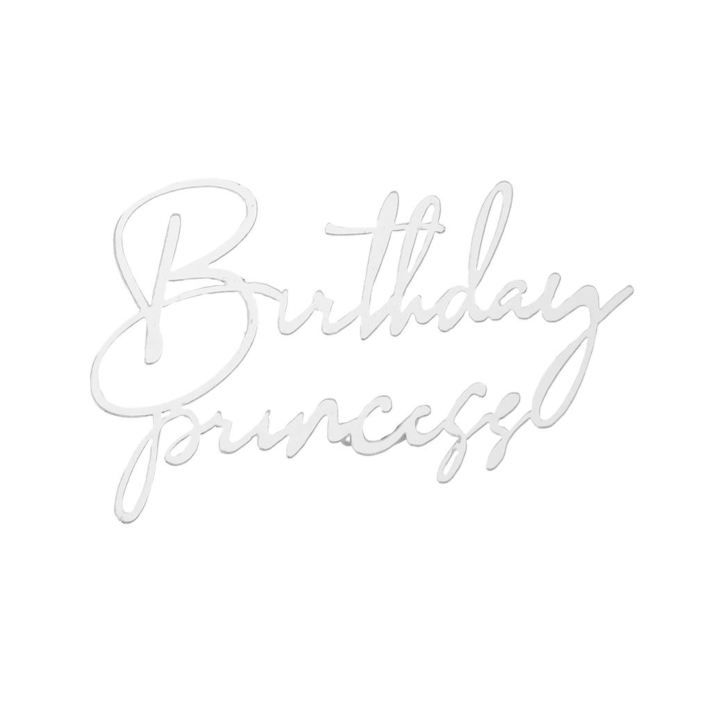 8 Styles Happy Birthday Queen Princess Cake Topper Acrylic Gold Silver Cake Toppers Birthday Party Cupcake Flag Decoration