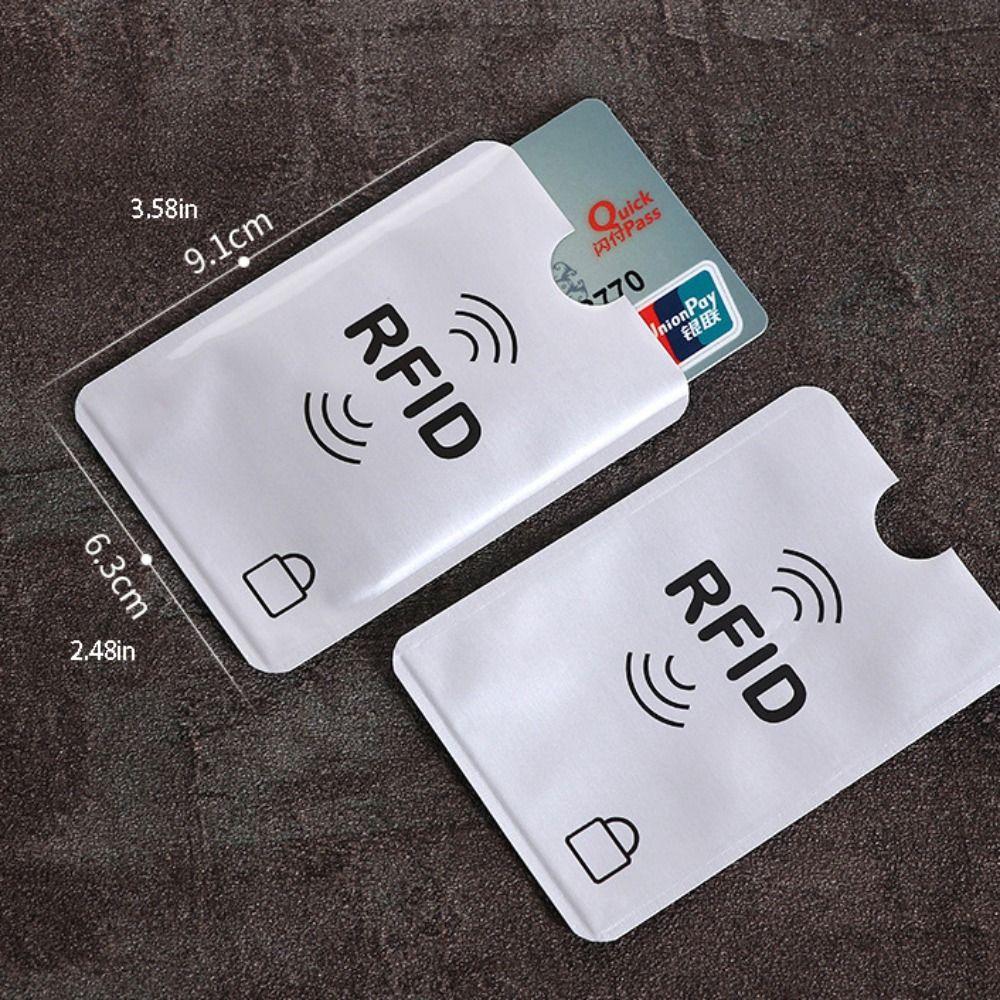 10pcs Reader Lock NFC Blocking Case Aluminium Foil ID Card Box Anti RFID Card Holder  Female/Male