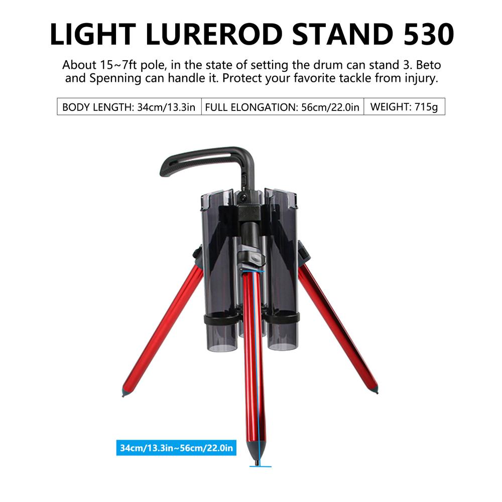 Tripod Fishing Rod Holders Portable Luya Fishing Pole Support Aluminum Alloy 3 Fishing Rods Rack Organizer For Fishing Accessory