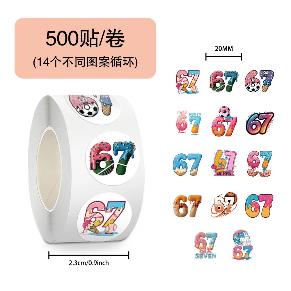 500 Stück Rolle Sechs Sieben Rolle Aufkleber Graffiti Lustig Anime Aufkleber DIY Spielzeug Laptop Telefon Gepäck Kühlschrank Auto Wasserdicht Kinder Geschenke