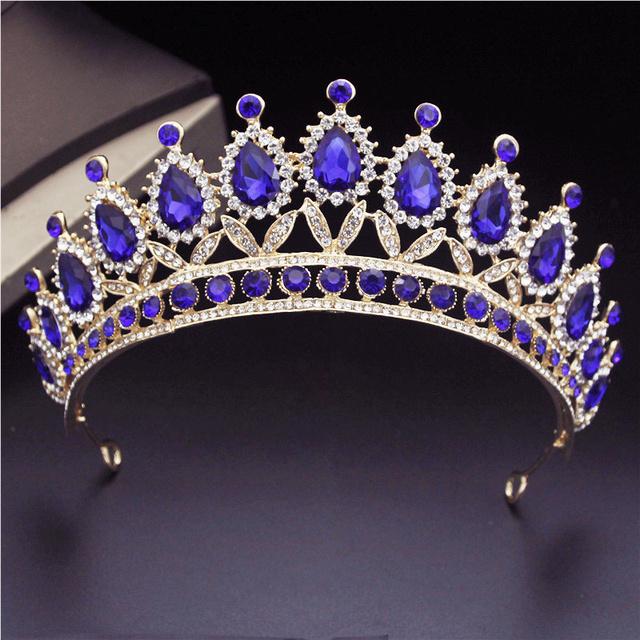 Gorgeous Pink Crystal Headbands Queen Tiaras And Crowns Bridal Hairband Girls Prom Party Wedding Hair Jewelry Accessories