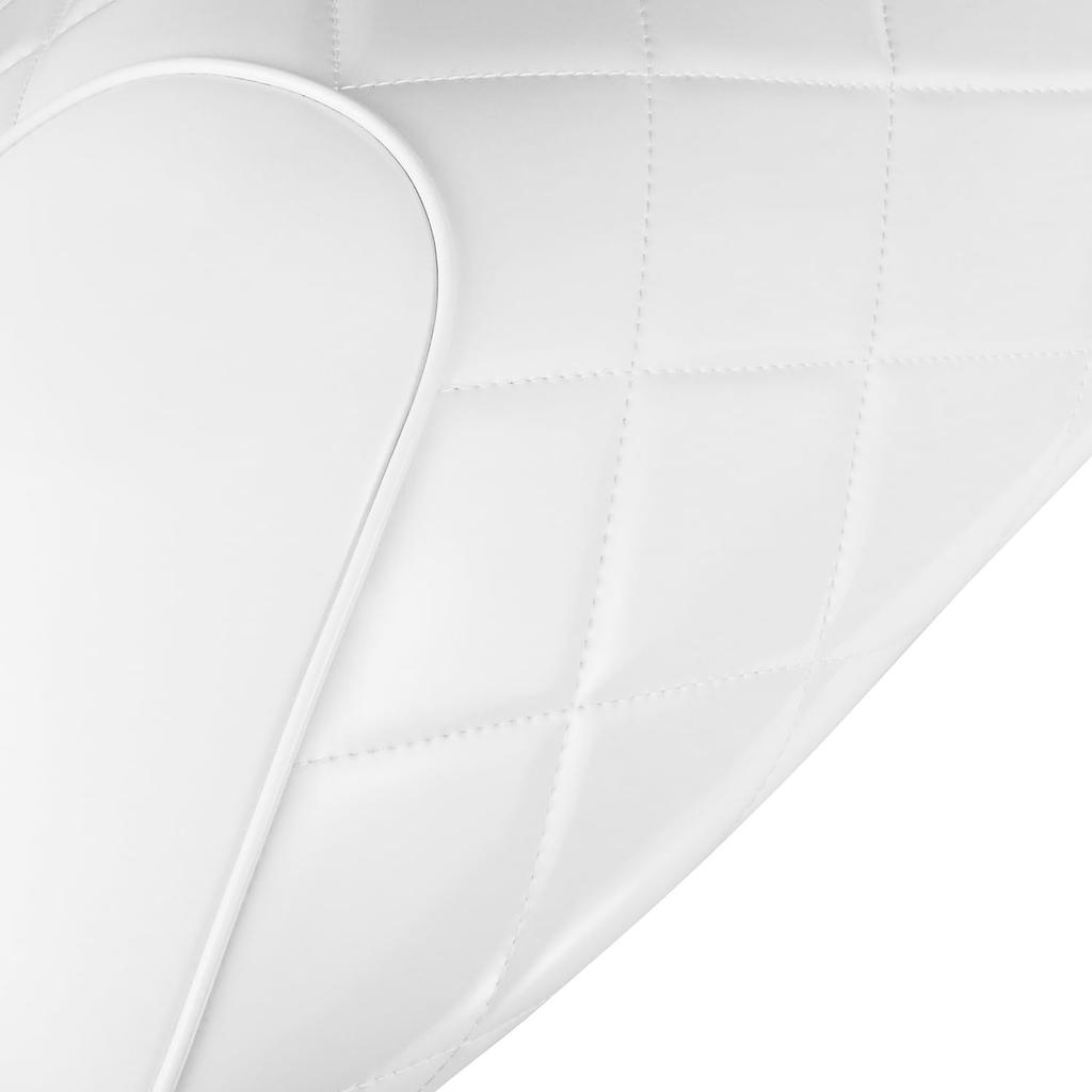 Bike Parts Center Custom Enamel Seat with Base for Maxam White 309801 (SG17J)