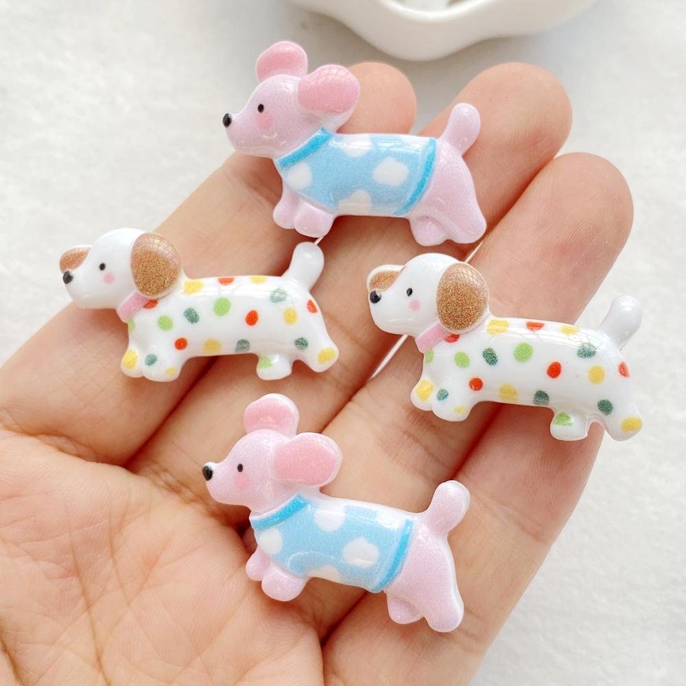 10Pcs New Cute Cartoon Puppy Series Flat Back Resin Cabochons Scrapbooking DIY Jewelry Craft Decoration Accessories