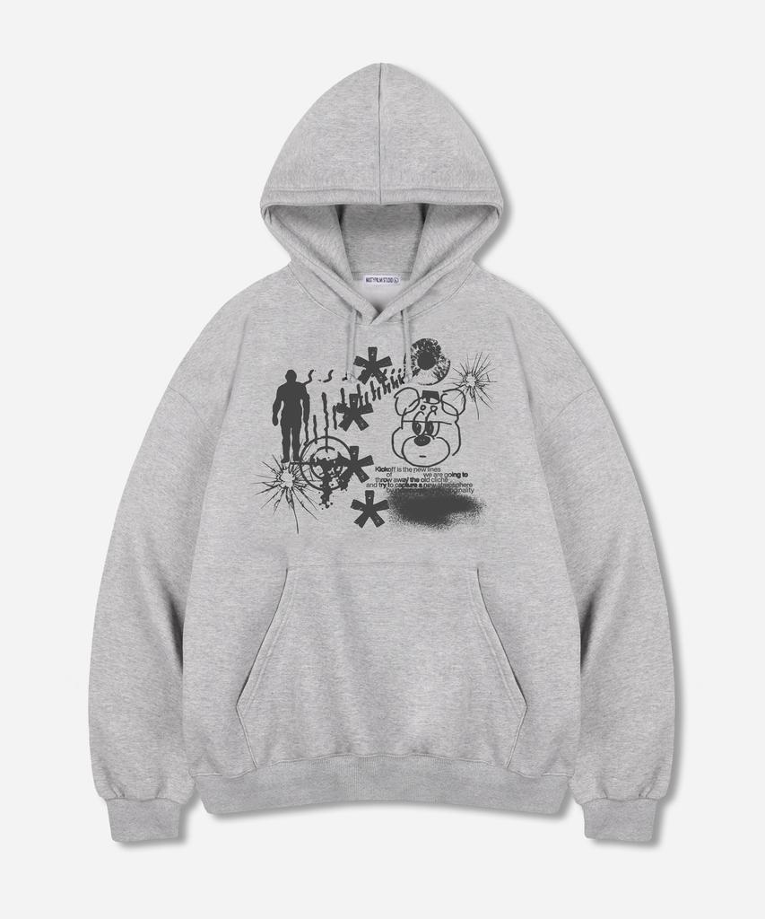 [2Pack] Broken Bear Oversized Hoodie