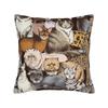 Cat Paw Pillowcase Printed Polyester Cushion Cover Decoration Fruit Throw Pillow Case Cover Home Zippered 40*40Cm