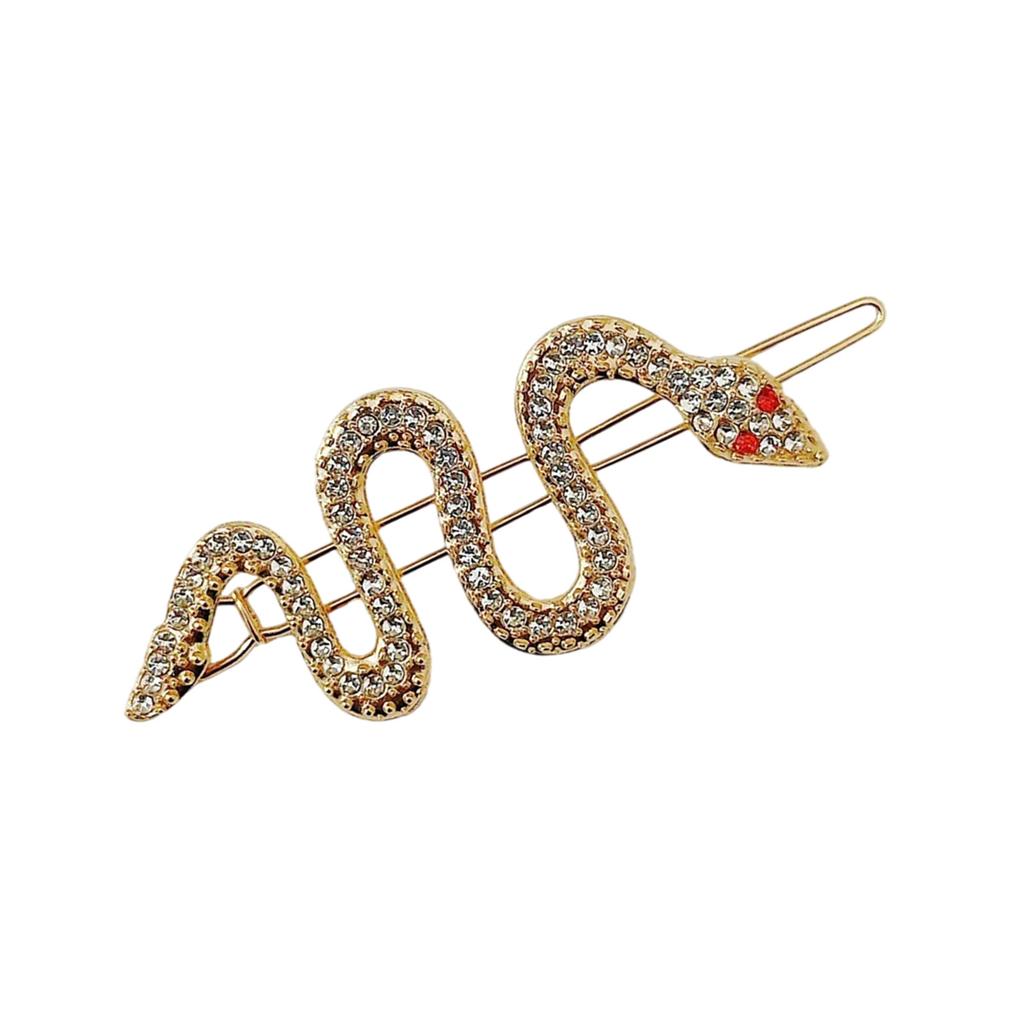 Sparkling Snake Hair Pin Elegant Rhinestones Hair Clip For Parties Weddings And Daily Wear Women Hair Styling Decors