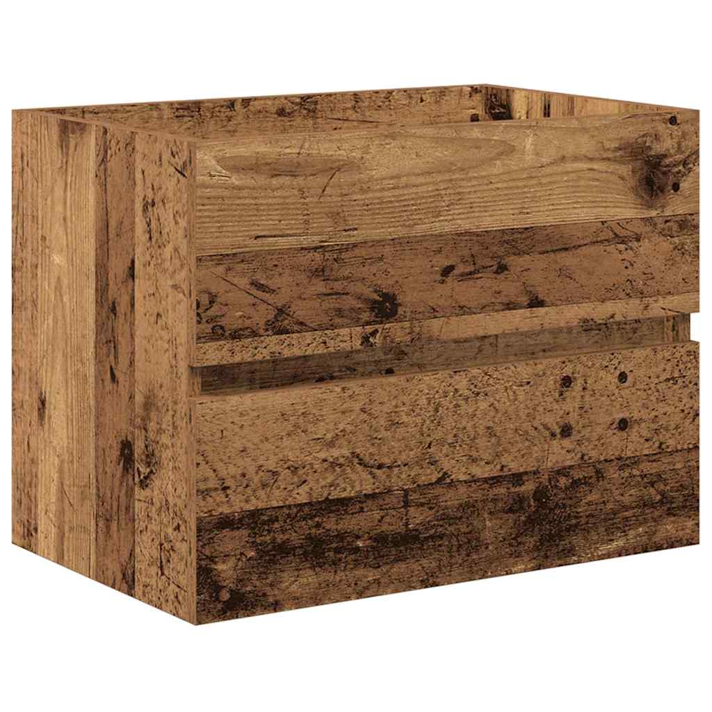 Bathroom Furniture Set 2 Pcs Reclaimed Wood Particleboard and Metal