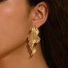 European and American Style Earrings, Fashionable Leaf Design Versatile, Light Luxury Earrings for Women
