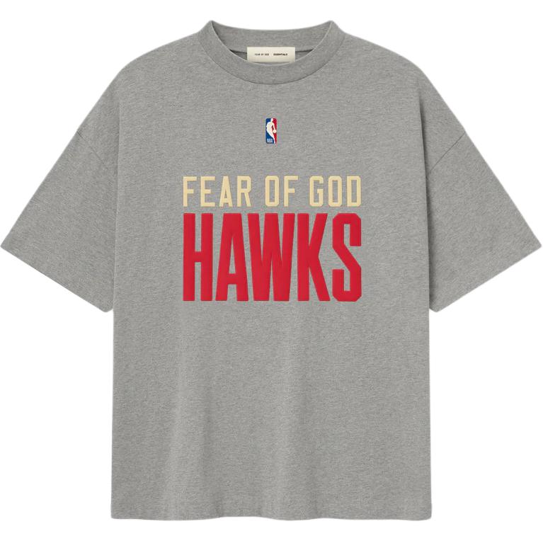 Fear of God Essentials Hawks Tee Dark Heather Men Tops Grey 125AT252011F S