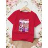 Girls Kpop Style T Shirt Summer Casual Anime Print Short Sleeve Anime Clothes Comfortable Soft Kids Fashion Tee Tops