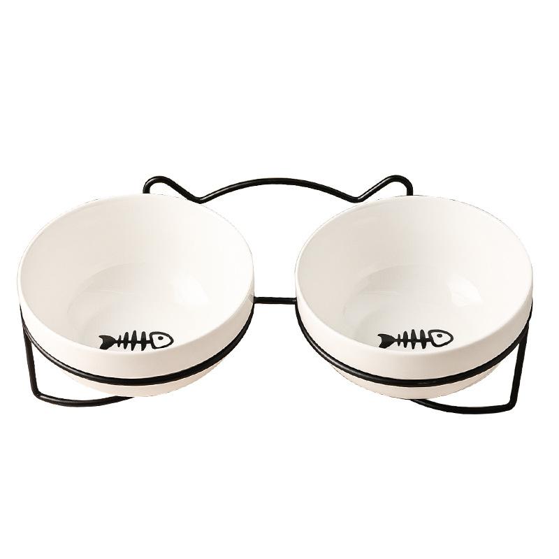 

1-3 шт. креативная защита шейки матки, товары для животных, керамическая двойная миска для кошек, керамическая миска для кошек, миска для еды, миска для питьевой воды для собак