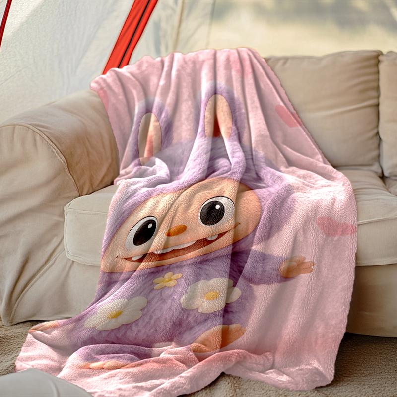 LABUBU Blanket Lightweight Print Throw Blanket For Couch, Bed, Car, A Heartfelt Gift for Your Family and Friends