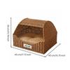 Drawer Design Feline Bed Two-Way Use Folding Wicker Pet House Easy to Clean