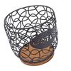 Coffee Pod Holder   Large Capacity Coffee Capsule Storage Basket with Wooden Base for Kitchen Counter   Desktop