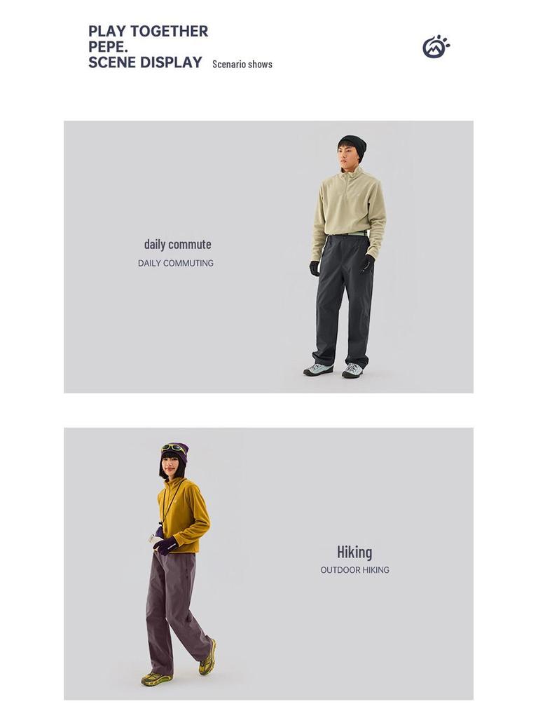 Women's 3-Layer Waterproof Windproof Hardshell Pants for Mountain Climbing In Torrential Rain, Autumn/Winter Collection.