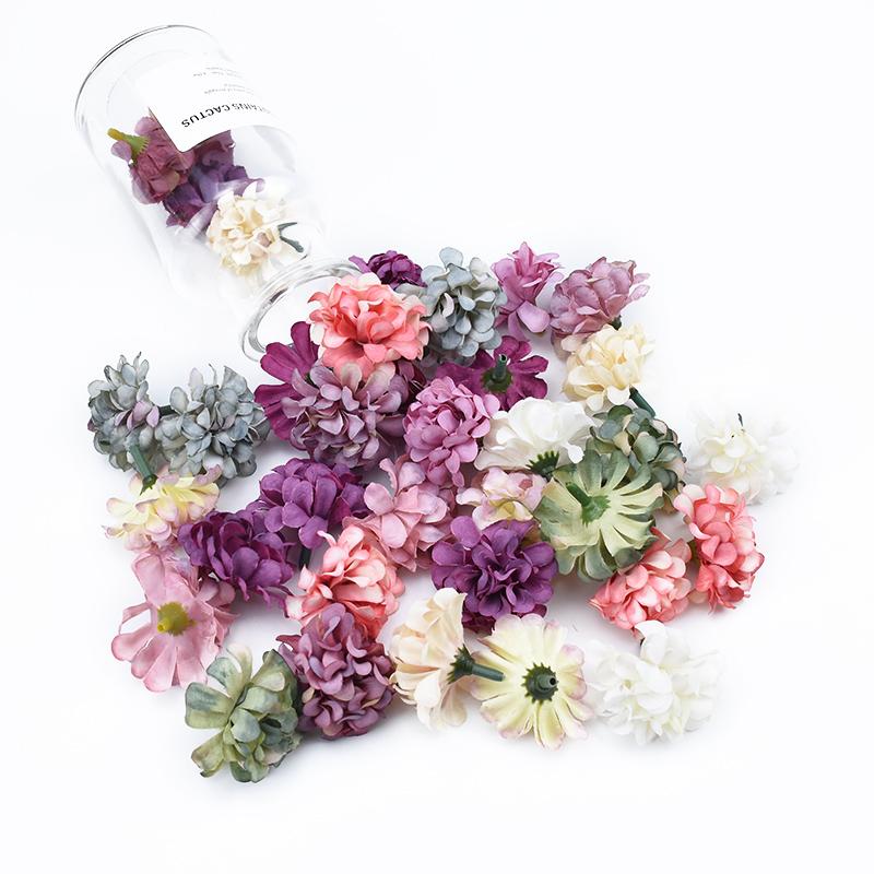 30/60 Stück Stickerei-Vasen Heimzimmer-Dekoration Hochzeit Braut-Accessoires Ausverkauf DIY-Bastelartikel Seiden-Nelke Künstliche Blumen