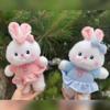 Kawaii Bunny Plush Soft Stuffed Rabbit with Cute Dress & Bow Soft Cuddly Bunny Easter Gift for Toddler Kids Baby Shower Girls