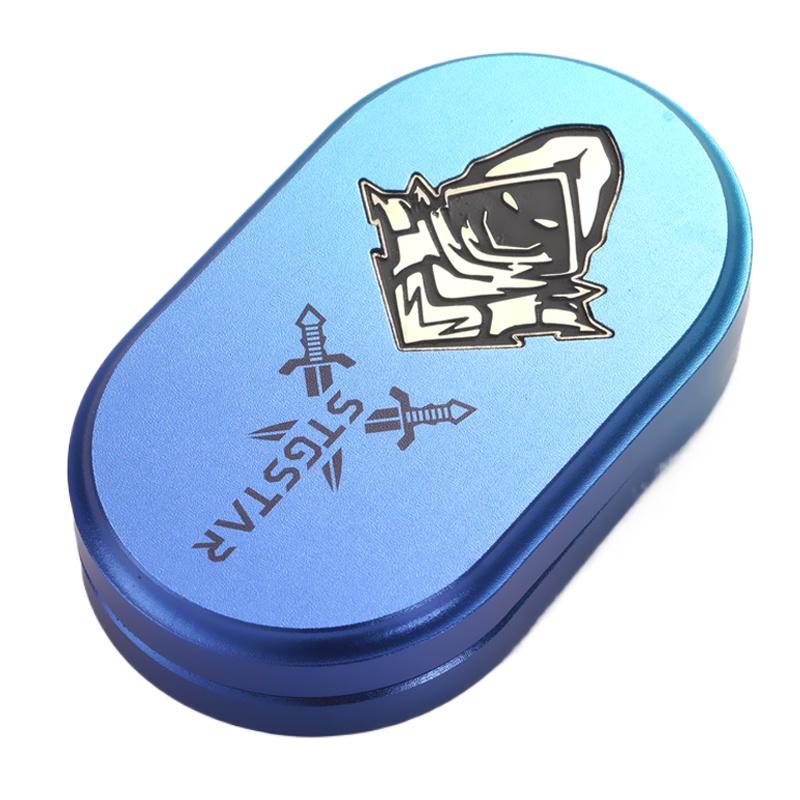 Assassin EDC Fidget Slider Magnetic Stress Relief Toy Adults with Smooth Rotation Silent Push Mechanism, Medieval Brass Design