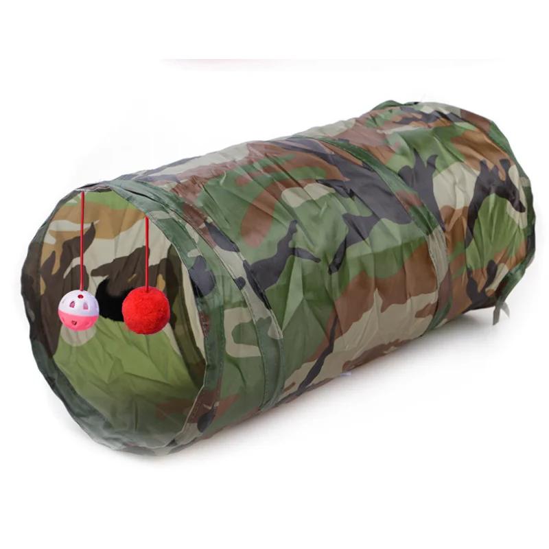 Cat Tunnel Toy Funny Pet 2 Holes Play Tubes Balls Collapsible Crinkle Kitten Toys Puppy Ferrets Rabbit Play Dog Tunnel Tubes