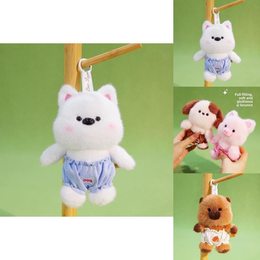 Cute Capybara Dog Koala Plush Keychain With Soft Polyester Filling For Bags And Gifts