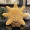 Måne Sol Pude Tegneserie Stil Elastisk Fuld Fyld Plys Gennemfyldt Legetøj Sofa Seng Sofa Dekoration Ledsager Kontor Hvilepude Bil Sæde Pude