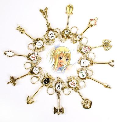 Porte-clés Fairy Tail Zodiaque: Clés Spirituelles de Lucy - Leo, Aquarius, Virgo