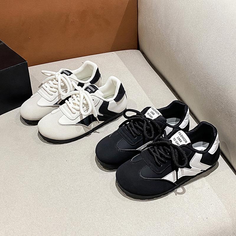 Dexun shoes women's 2025 new summer flat-bottomed versatile puff shoes casual retro sports single shoes Forrest Gump shoes