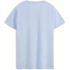 Calvin Klein Multicolor Printed Letter Breathable Crew Neck Short Sleeve T-Shirt Unisex Tops Light-Blue J314764CDN