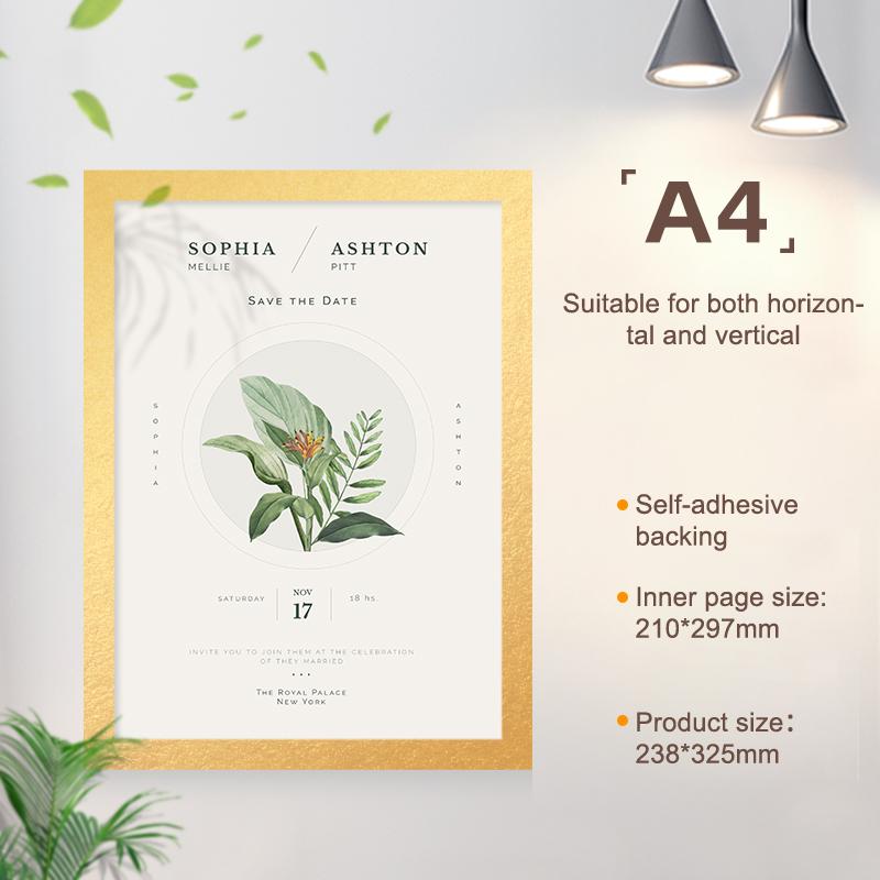 A3/A4 Magnetic Picture Frames Wall Kpop Pocard Holder Display Decor For Wall Window Office Advertise Fridge