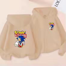 Kids Girls Boy 3-12 Yrs Zipper Style Cardigan Hot Sale Hoodie Sweatshirt Leisure Coat Sports Trend Top Anime Film Print Clothing