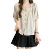 2025 Summer Gentle Fashion Plus Size Lace Short-Sleeve Top for Women