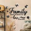 Family Letter Mirror Wall Stickers 3D Acrylic Wall Decal DIY Removable Wall Art Decor Butterfly Mural Stickers for Home Decor
