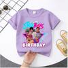 2026 New K-POP Saja Boys Print Short-Sleeved Spring Family Clothing for Boys and Girls Cute Cotton T-shirt for Boys and Girls
