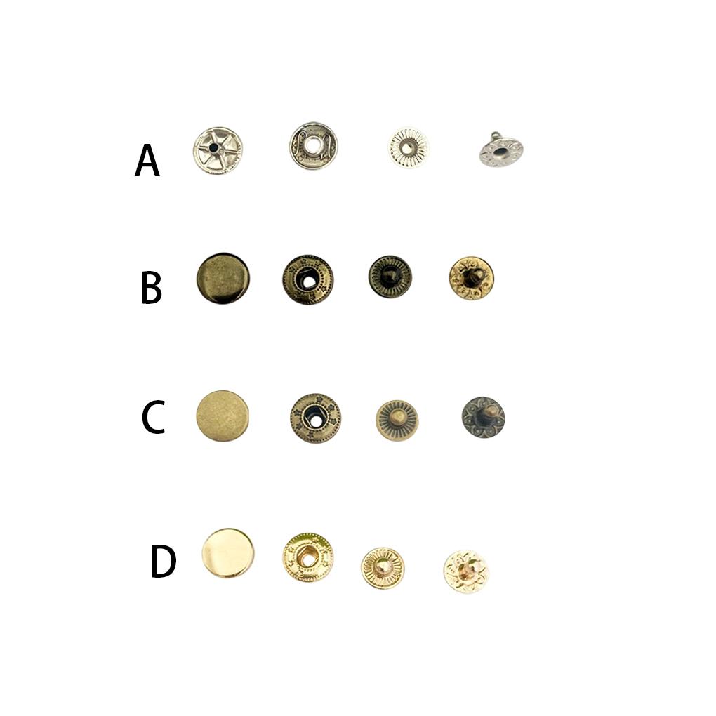Clothes Jacket Brass Button Replacement Leather Belt Pants Handbag Vintage Style Buttons DIY Crafting Accessories