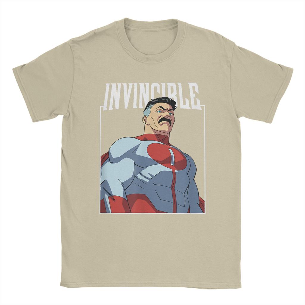 Men T-Shirt Invincible Omni-Man Character Awesome Cotton Tee Shirt Short Sleeve Anime Cartoon T Shirt O Neck Clothes New Arrival