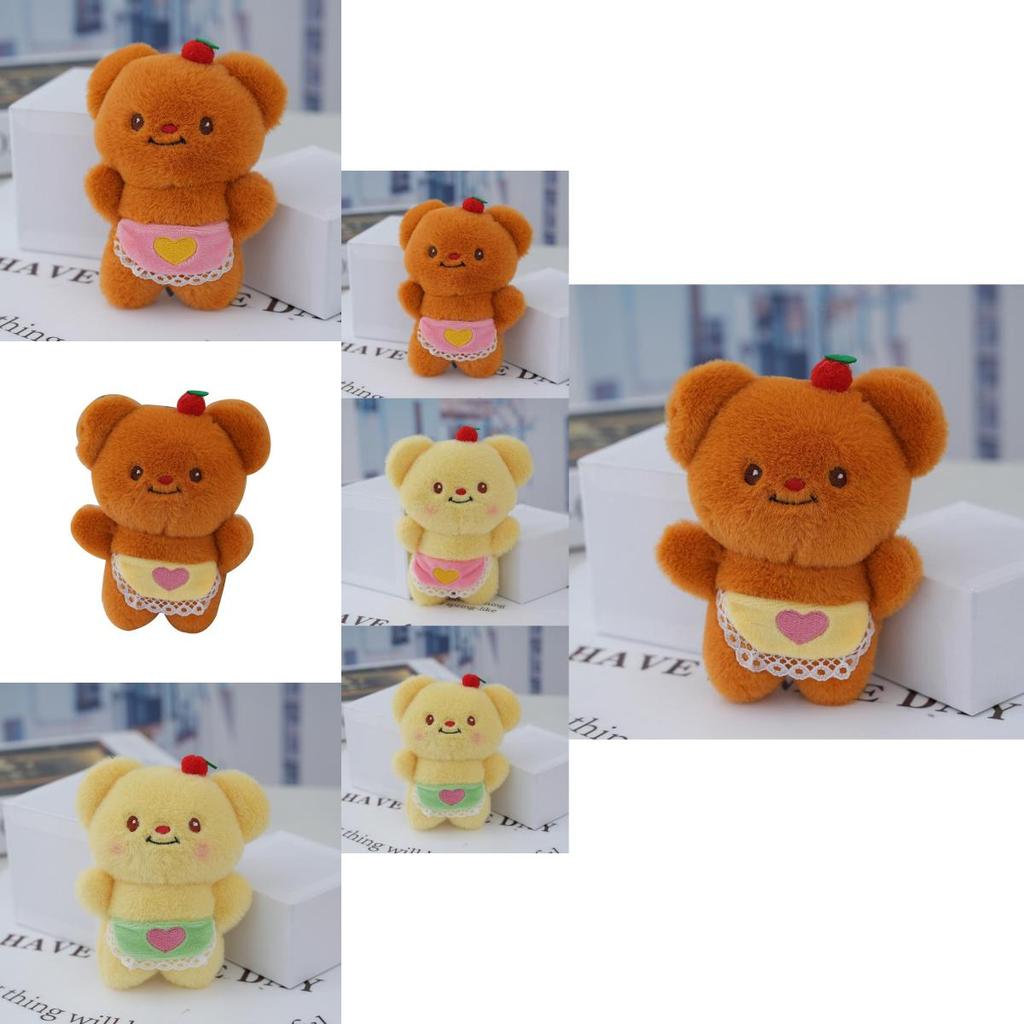 Adorable Butter Bear Plush Keychain Soft Cute Teddy Bear Bag Charm Keyring