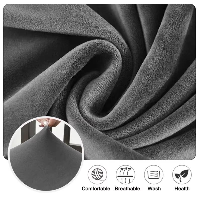Velvet Chair Seat Cover Super Soft Seat Cushion Covers Stretch Chair Cover Slipcovers For El Banquet Dining Living Room