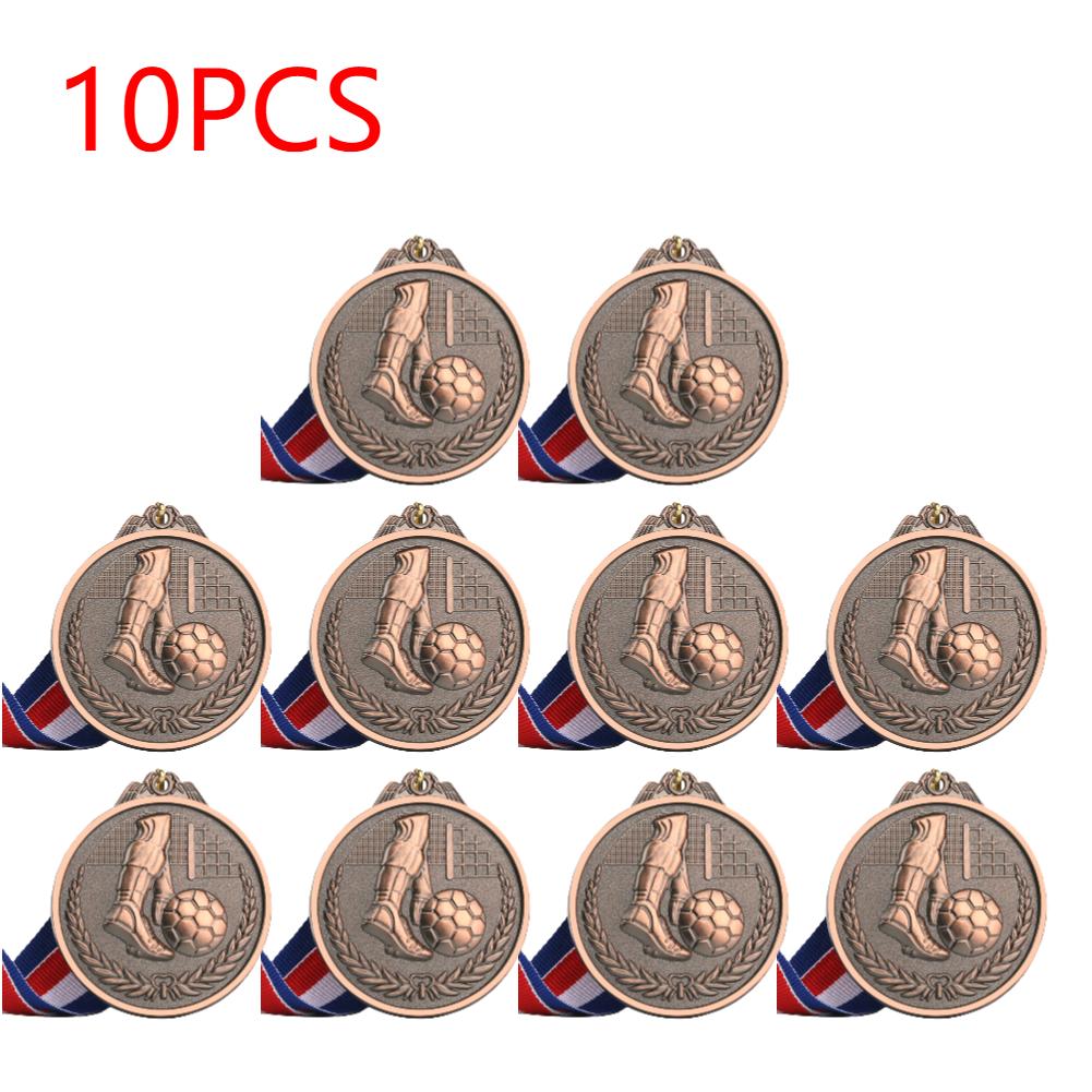 10/20 Stück Fußballmedaille Gold Silber Bronze Preise Gewinner Medaillen Sportmedaillen Fußballwettbewerb Auszeichnungen Medaille Spiele Souvenir