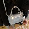 Portable dumpling bag 2025 new trend shoulder women's bag high-end niche design denim contrasting color messenger bag