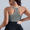 Leopard Print Yoga Bra For Women, Twisted Back, Beautiful Fitness Training Vest, Outdoor Running Sports Bra For Women
