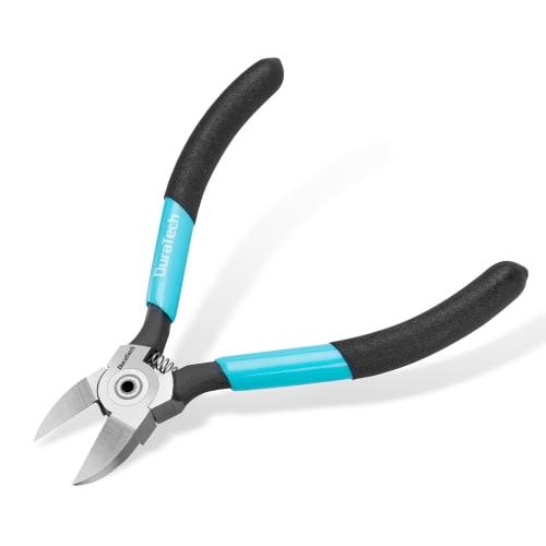 DURATECH Plastic Nippers, Small, Thin Blade, 130mm, Diagonal Pliers for Cutting Wire, Mild Steel, and Copper Wire, DIY Crafts, Stripping Coating, Plas