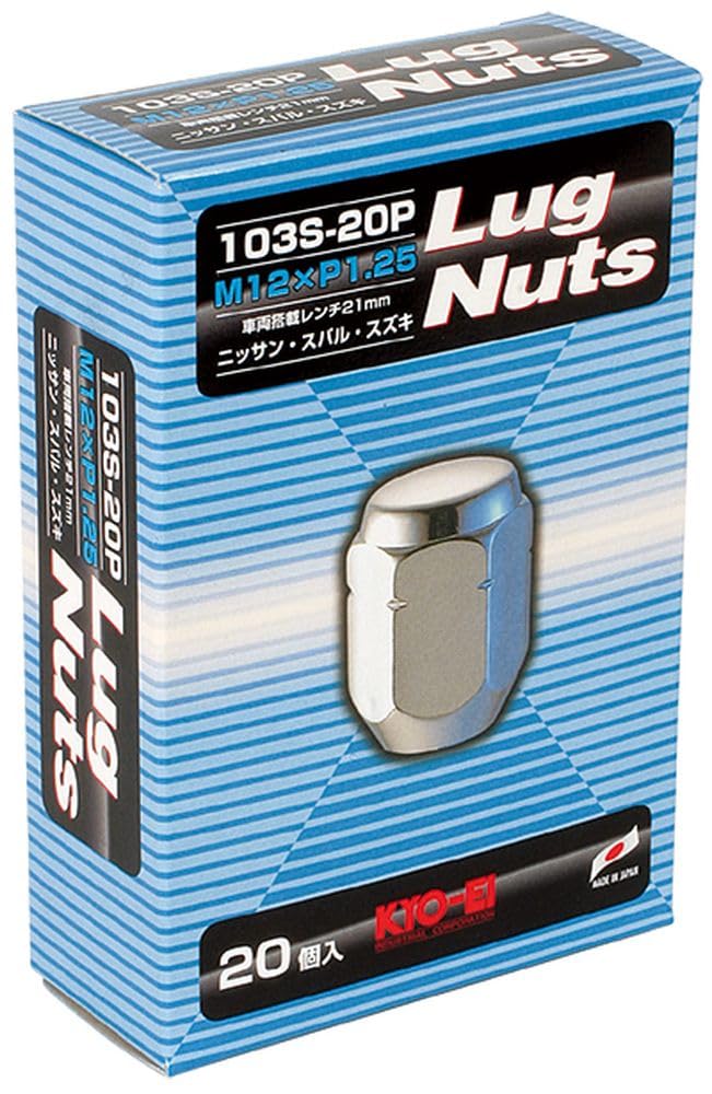 

Lug Nut 20 Type M12 x KYO-EI [Quantity pieces] [Bag 21HEX] P1.25 103S-20P