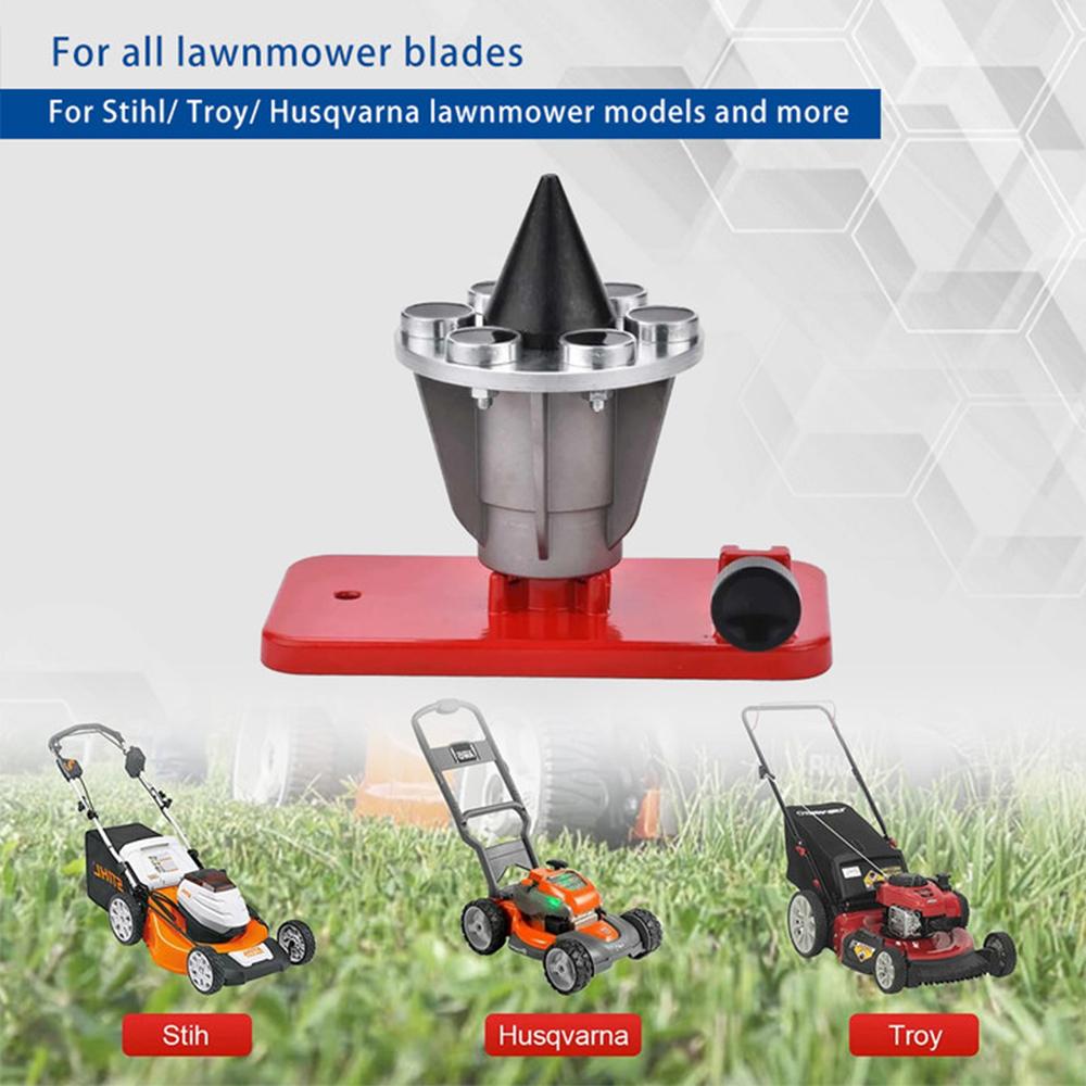 339075B 42-047 Mower Blade Balancer Replace Lawn for Lawnmower Magnetic Wall Mount Blade Balancer Black/Red