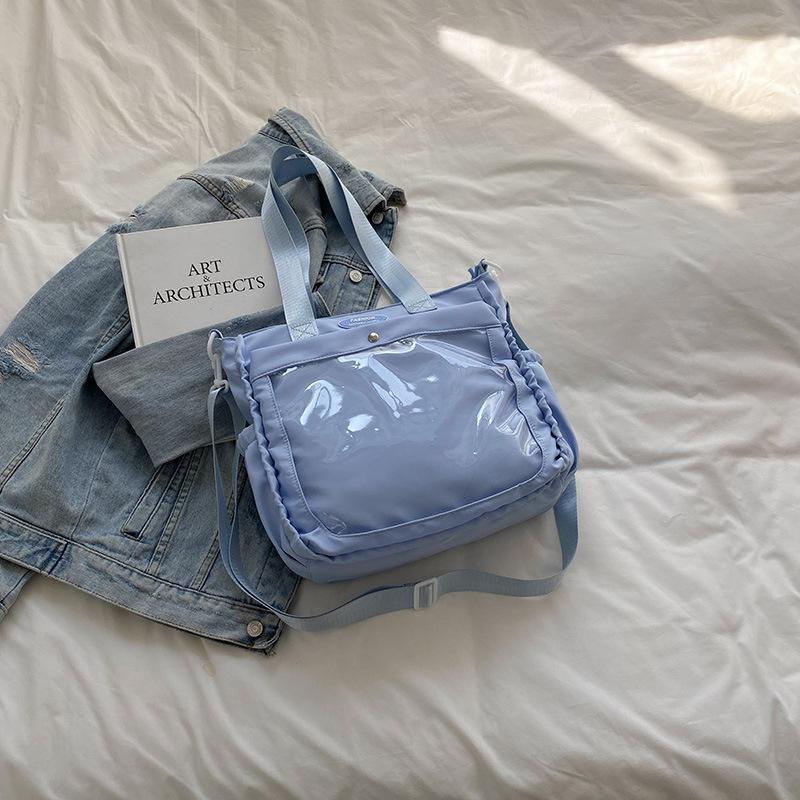 

Простая сумка женская, повседневная сумка-мессенджер через плечо для девушки, студенческая сумка-тоут для поездок на работу синий