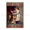 Just A Girl Who Loves Cats And Books IN MY DREAM WORLD Metal Sign Living Room Poster Bar Garage Print Tin Sign Poster