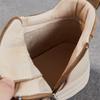 Johnature Echtes Leder Dicksohlige Retro Stiefeletten mit seitlichem Reißverschluss Lässige Schnürschuhe Damen Flache Plateau Schuhe
