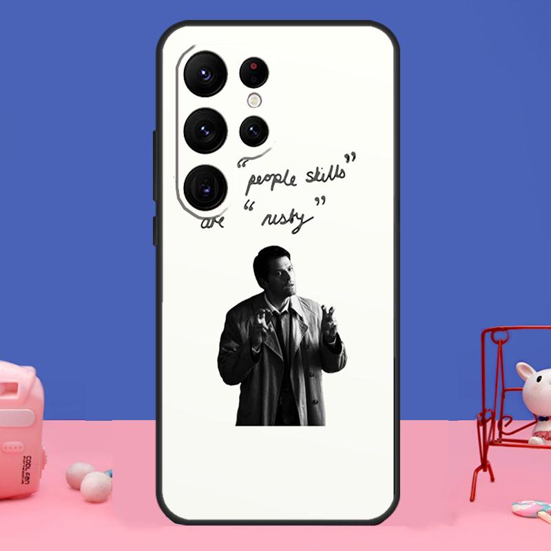 Angel Castiel Supernatural Case For Samsung Galaxy S23 S24 Ultra S21 S22 Plus Note 20 Note 10 S8 S9 S10 S20 FE Cover