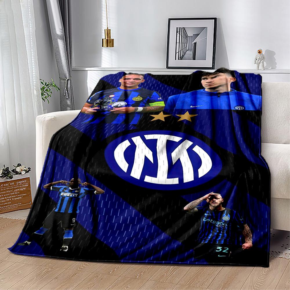 Inter Milan Blanket Durable Comfort Great For Picnics Sofa Chair Four Seasons Multipurpose Stylish Decor Perfect Gift For Relatives And Friends